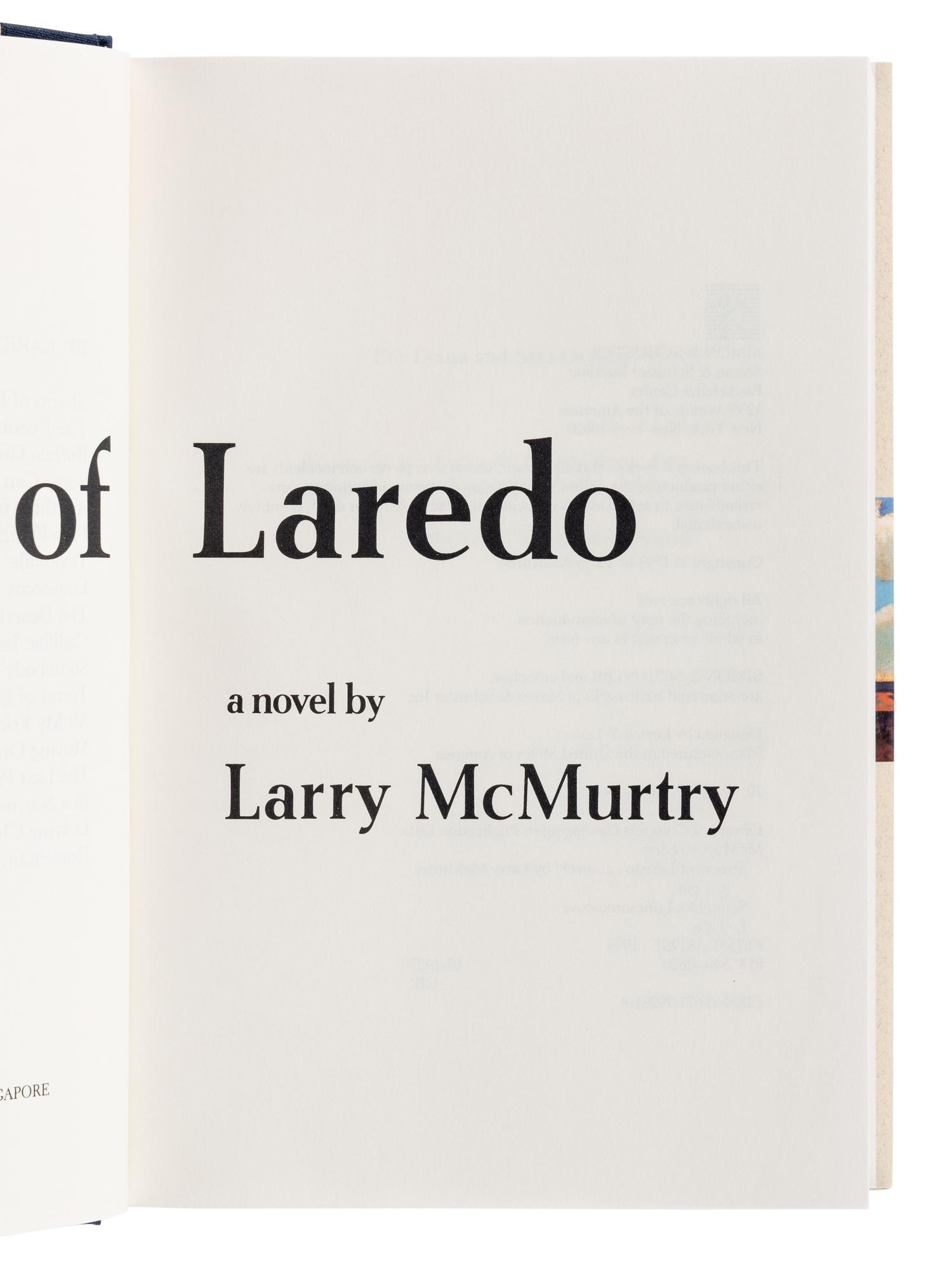 McMURTRY, Larry (1936-2021). A group of 4 FIRST EDITION works from McMurtry’s Lonesome Dove series, MANY SIGNED, comprising: