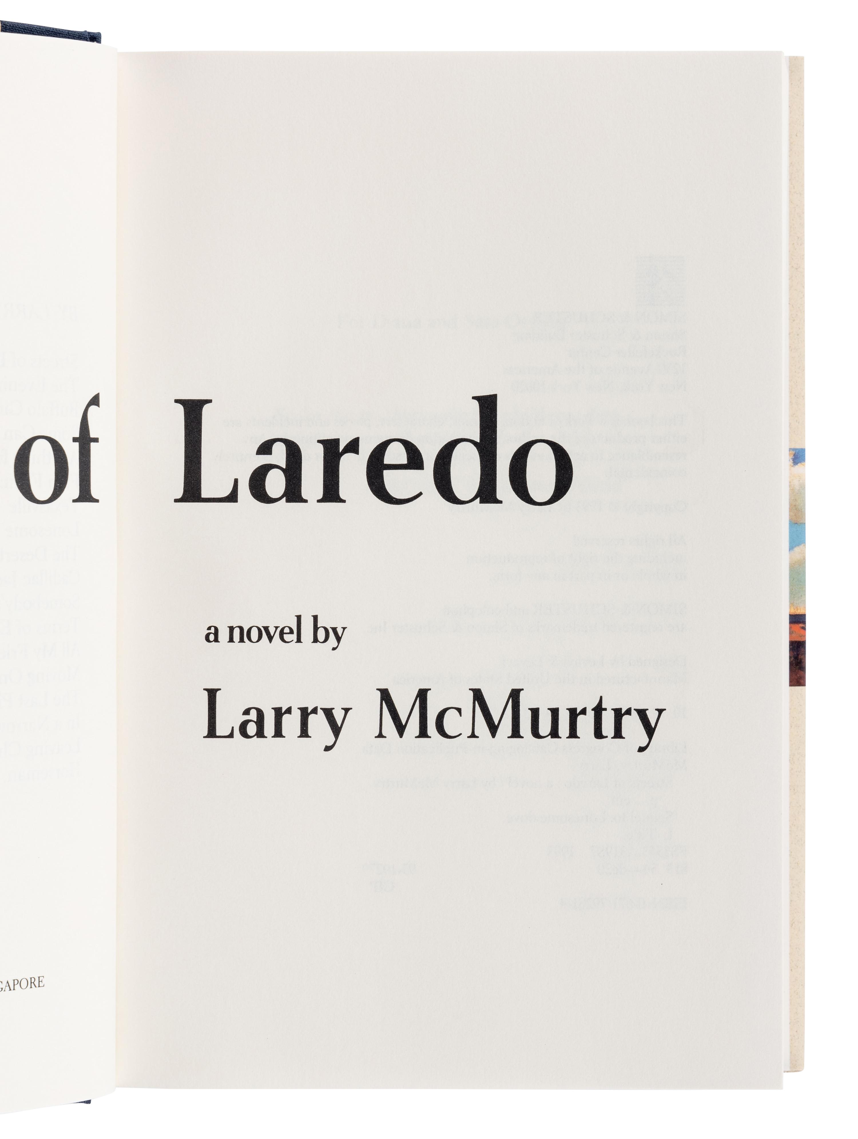 McMURTRY, Larry (1936-2021). A group of 4 FIRST EDITION works from McMurtry’s Lonesome Dove series, MANY SIGNED, comprising:
