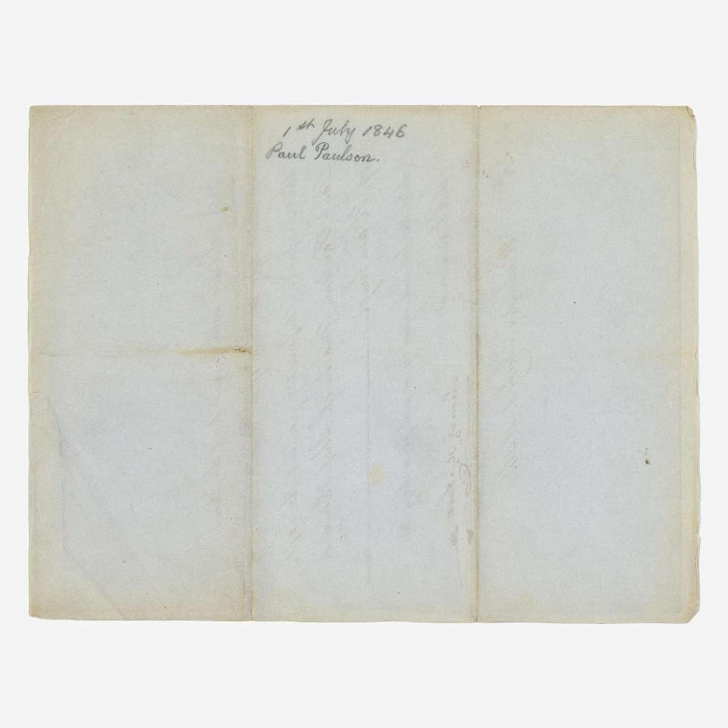 [Presidential] Polk, James K. Partially-Printed Document, signed