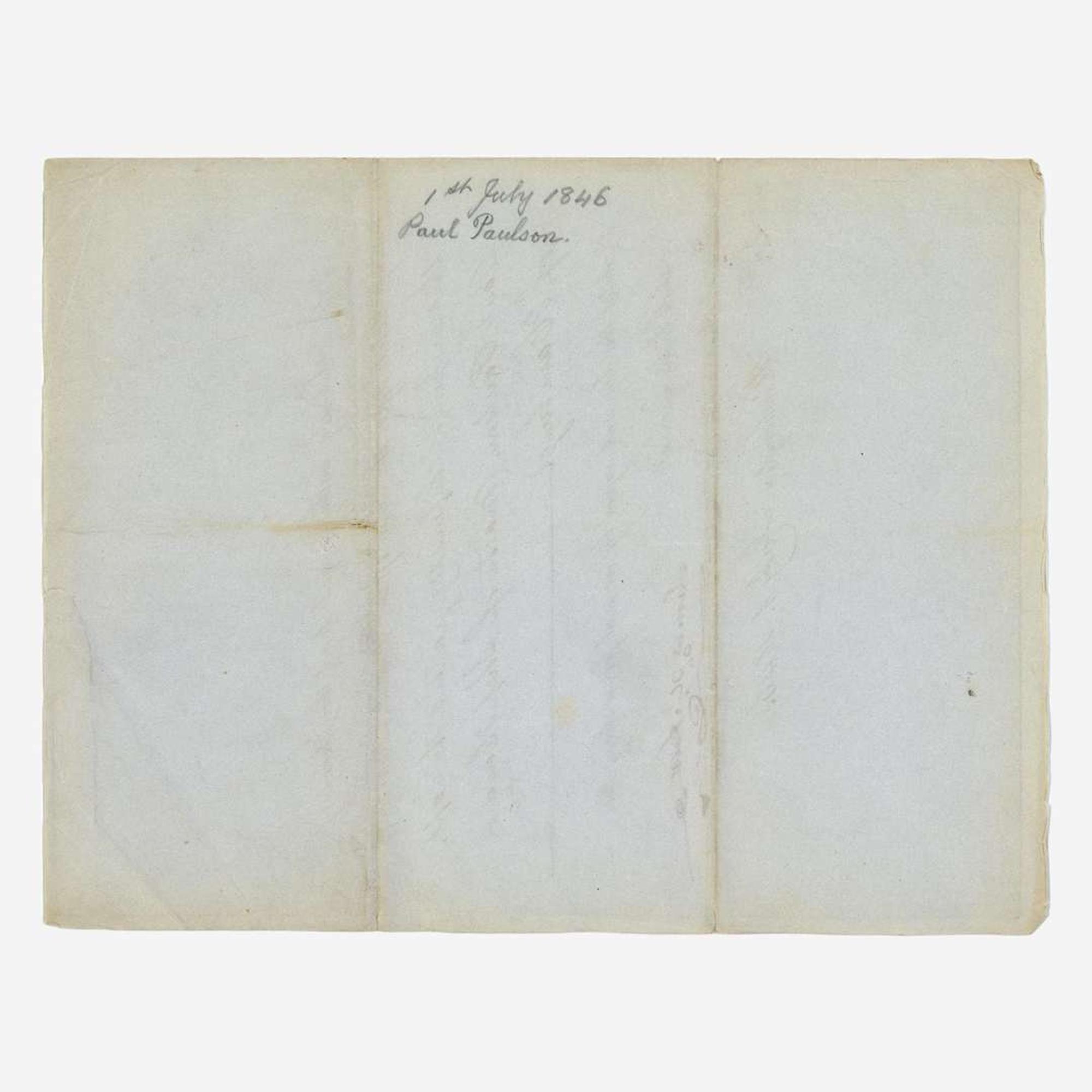 [Presidential] Polk, James K. Partially-Printed Document, signed