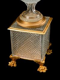 A Pair of Gilt-Bronze-Mounted Cut Glass Urns