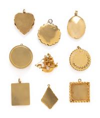 COLLECTION OF YELLOW GOLD CHARMS