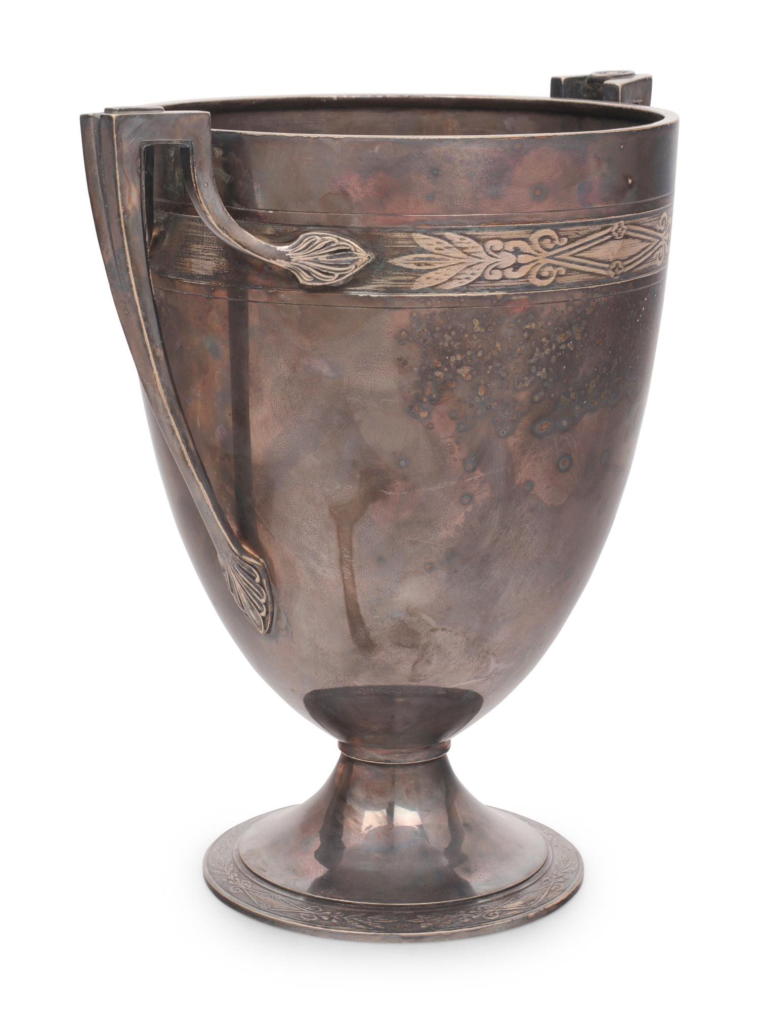 A Christofle Silver-Plate Vase