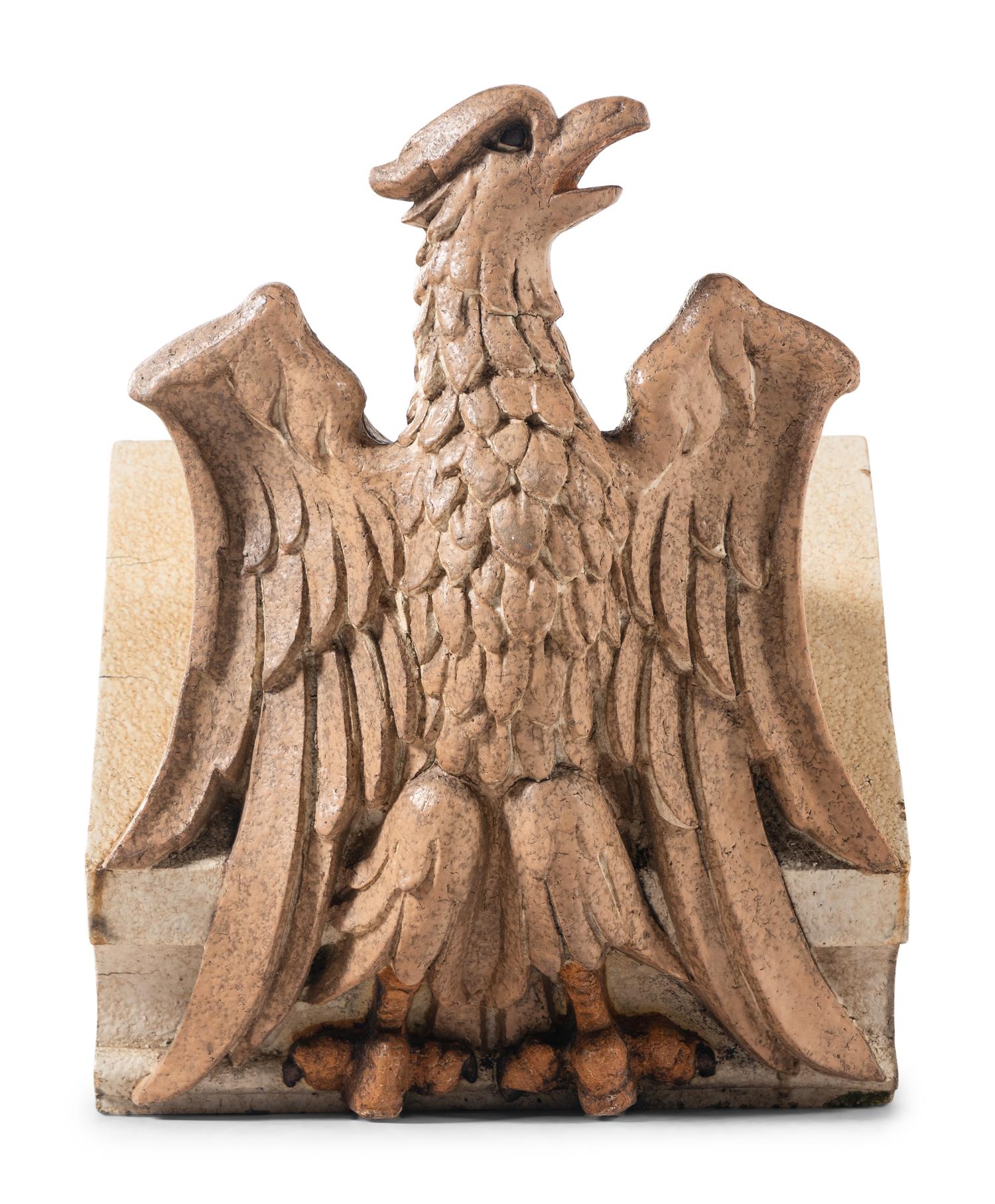 A Glazed Terracotta Eagle Architectural Ornament