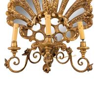 A Pair of Large Italian Giltwood Girandole Mirrors