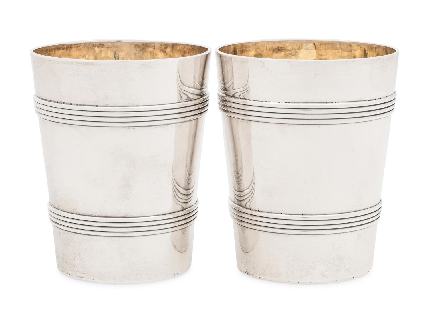 A Pair of George III Silver Tumblers