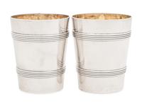 A Pair of George III Silver Tumblers