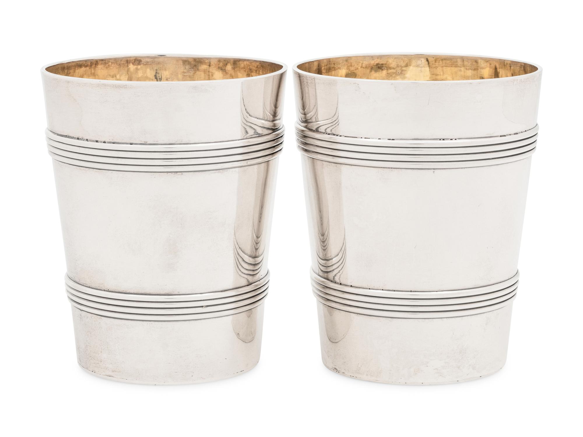 A Pair of George III Silver Tumblers