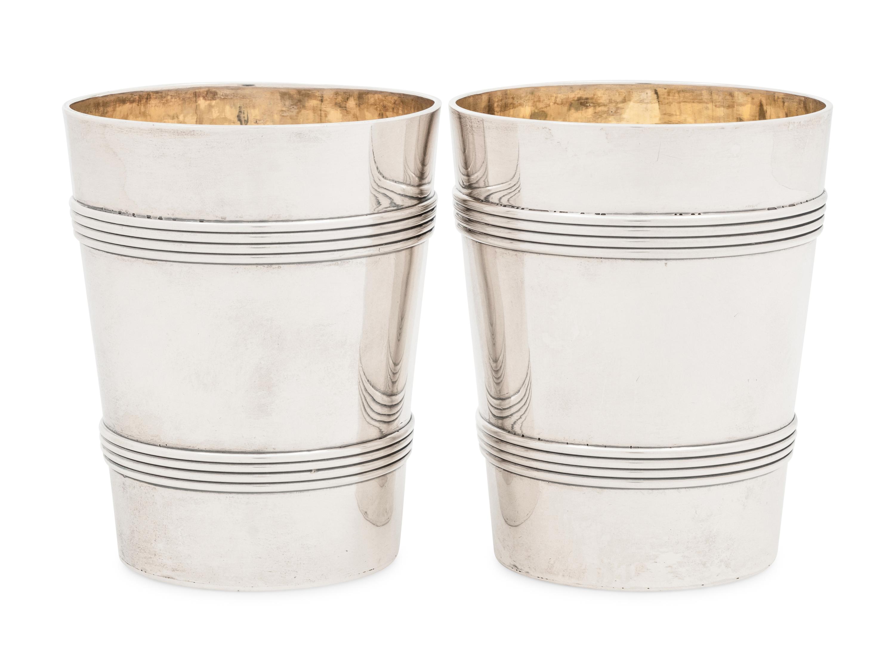 A Pair of George III Silver Tumblers