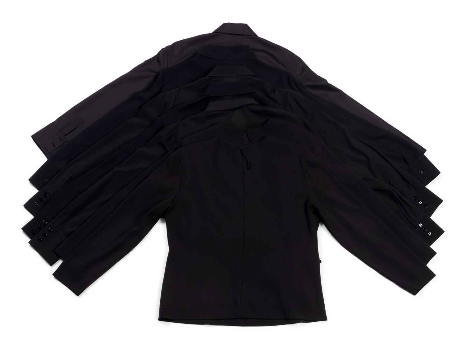 Seven Designer Silk Tops: Six Giorgio Amani, One The Row