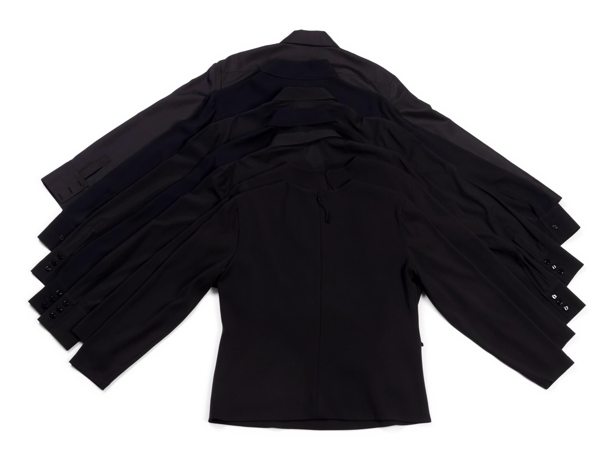 Seven Designer Silk Tops: Six Giorgio Amani, One The Row