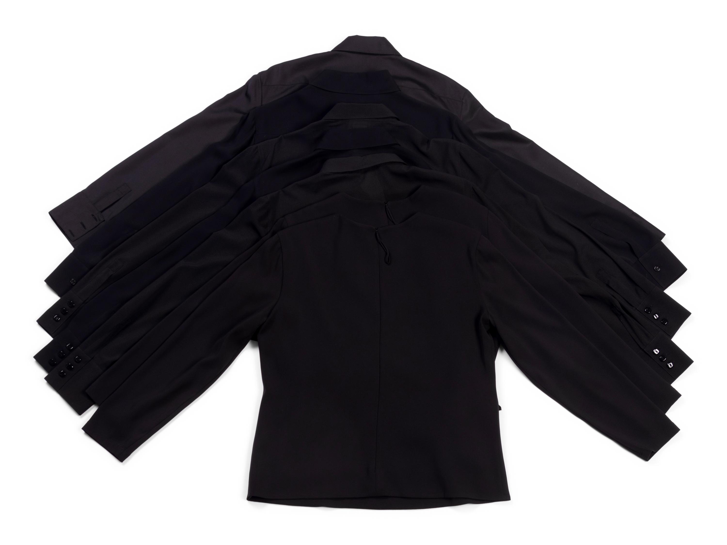 Seven Designer Silk Tops: Six Giorgio Amani, One The Row