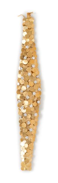 An 18 Karat Yellow Gold and Diamond Bracelet, 35.60 dwts.