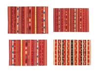 Four Chinese Morrocan Style Kilim Wool Rugs — 20TH CENTURY