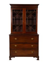 A George III Walnut Secretary Bookcase