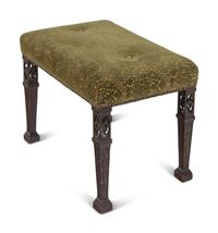 A George III Pierce Carved Walnut Stool
