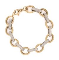 DIAMOND AND BICOLOR GOLD BRACELET