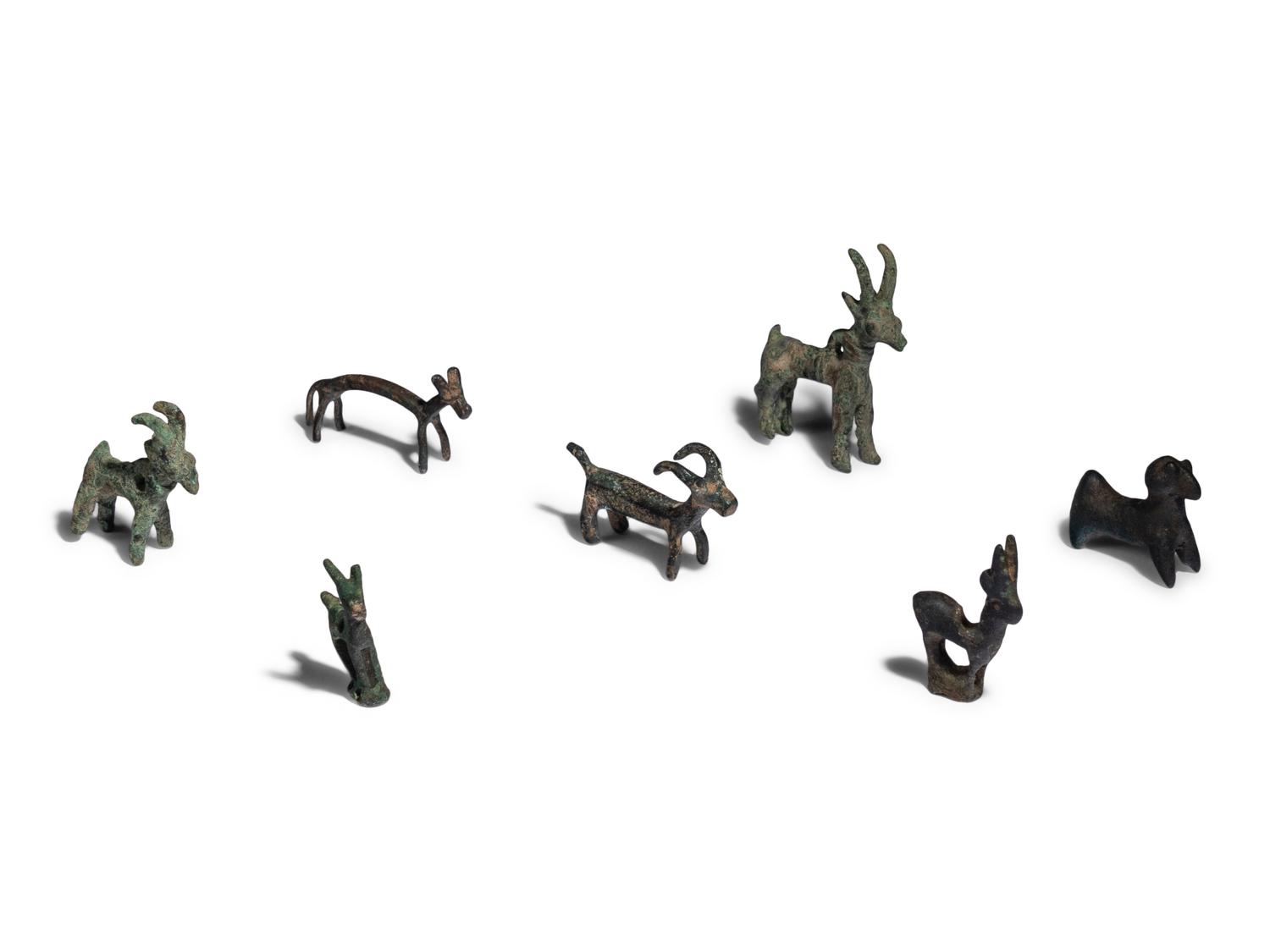 Seven Near Eastern and Roman Bronze Animals