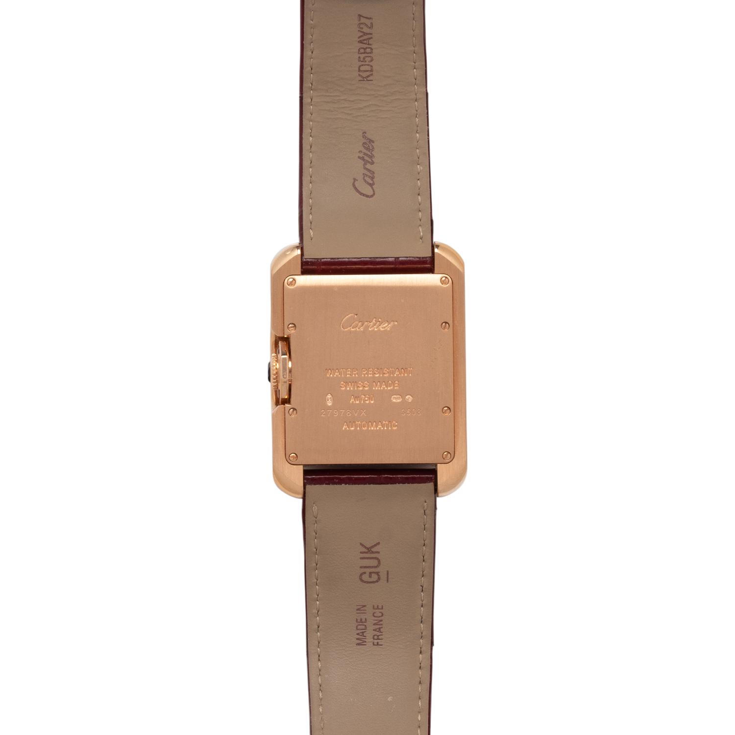 CARTIER, REF. 3508 18K ROSE GOLD 'TANK ANGLAISE' WATCH