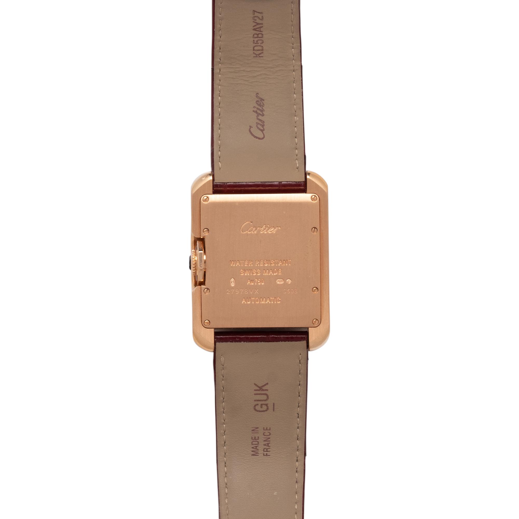 CARTIER, REF. 3508 18K ROSE GOLD 'TANK ANGLAISE' WATCH