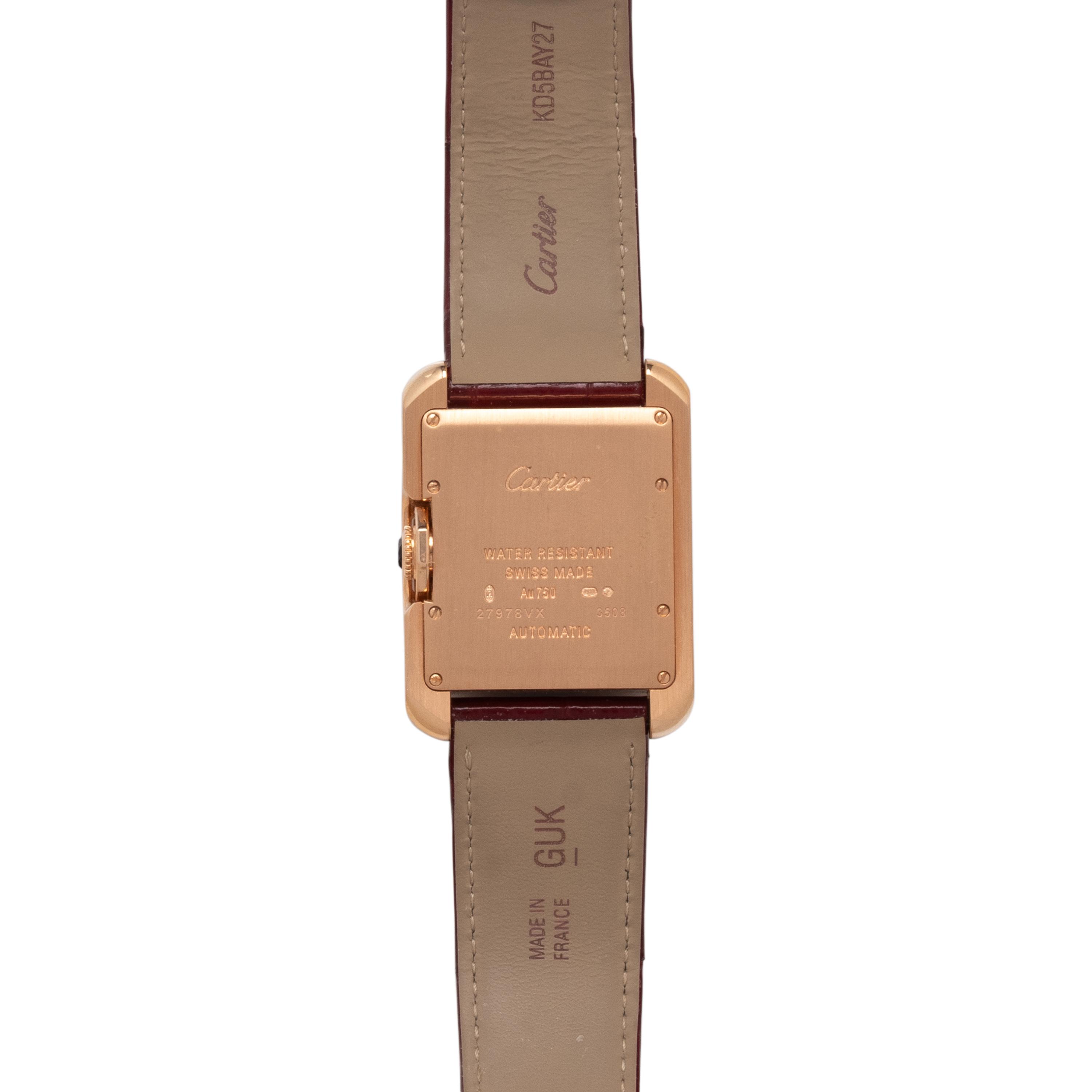 CARTIER, REF. 3508 18K ROSE GOLD 'TANK ANGLAISE' WATCH