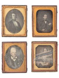 [EARLY PHOTOGRAPHY]. 30 quarter plate daguerreotype portraits of men and women of varying ages.