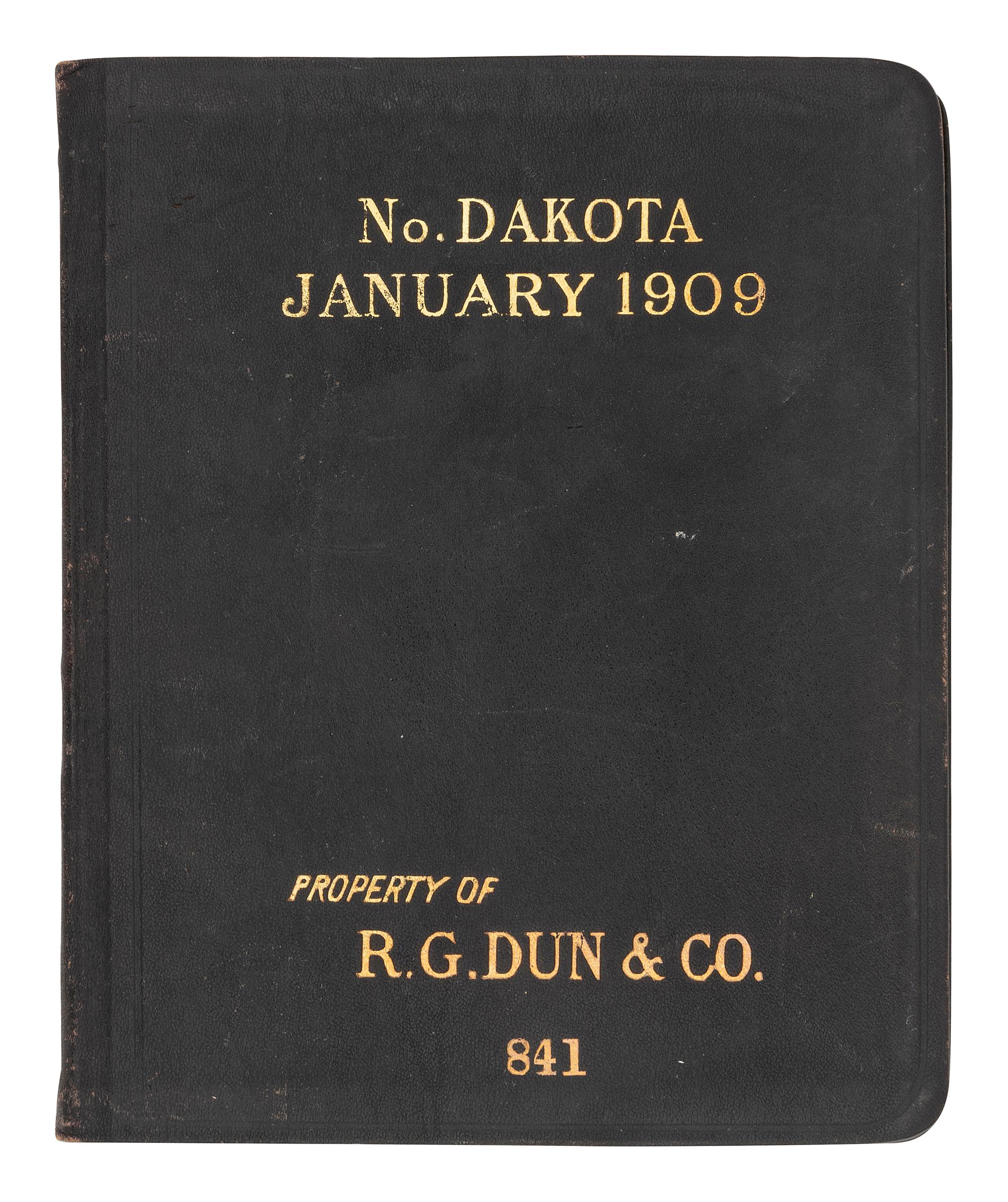 [DAKOTA]. The Mercantile Agency Reference Book (And Key) with A List of Banks and Bankers, State Collection Laws, Maps, Etc. New York: R. G. Dun & Co., 1908.