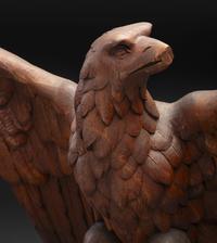 A Carved Wood Eagle Finial