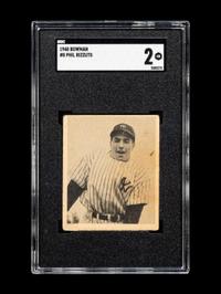 A 1948 Bowman Phil Rizzuto Rookie Baseball Card No. 8 (SGC 2 GOOD)