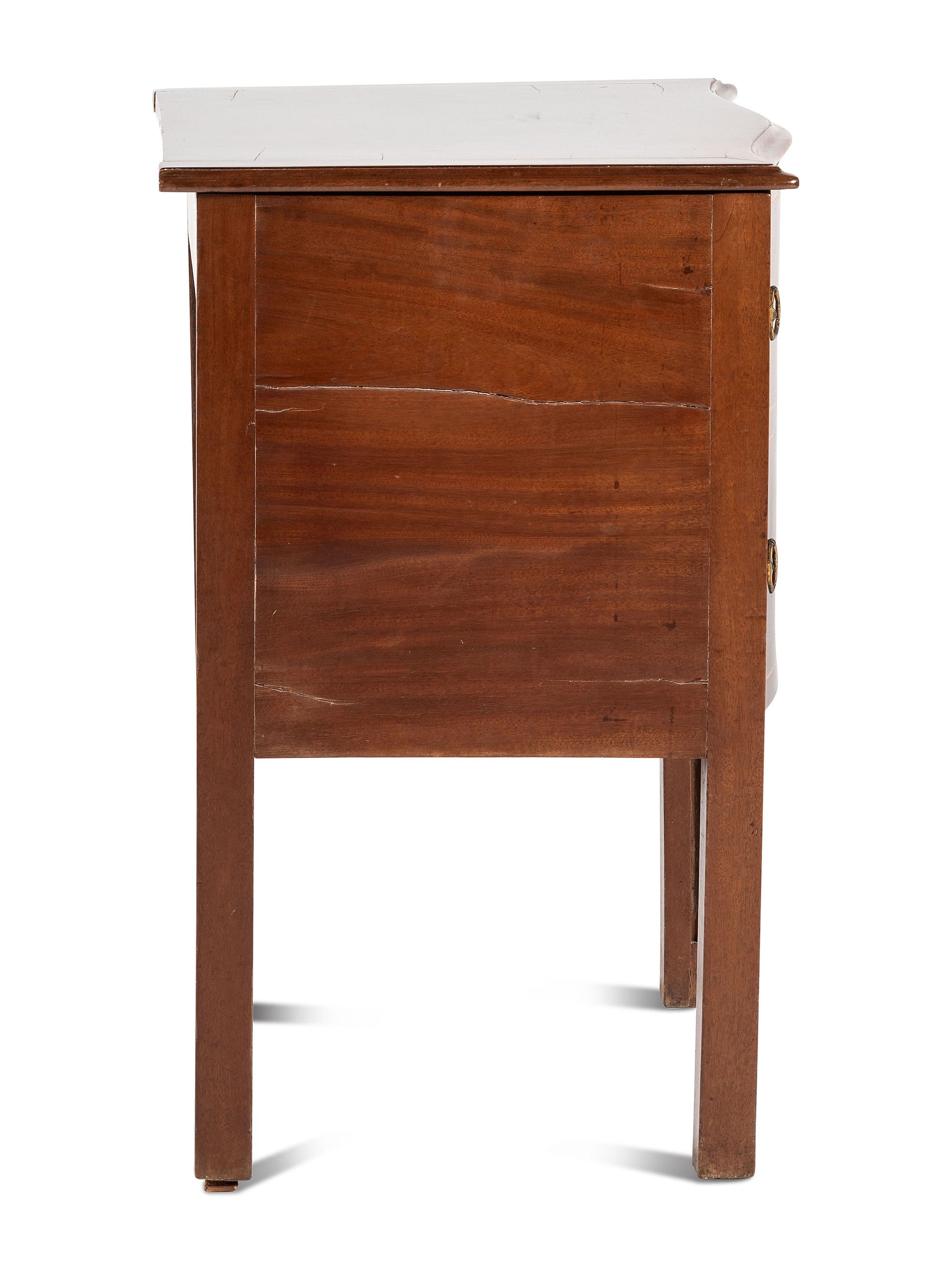 A Federal Mahogany Bowfront Commode