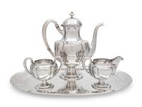 A Kalo Shop Silver Four-Piece Tea Service