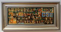 A Mexican Enameled Metal Plaque Height 8 x width 20 inches. — 20TH CENTURY