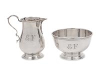 An American Silver Sugar and Creamer