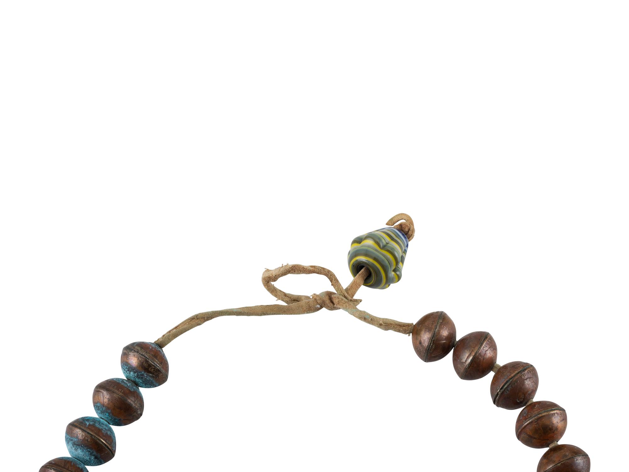 Southwestern-style Copper Coin Squash Blossom Necklace
