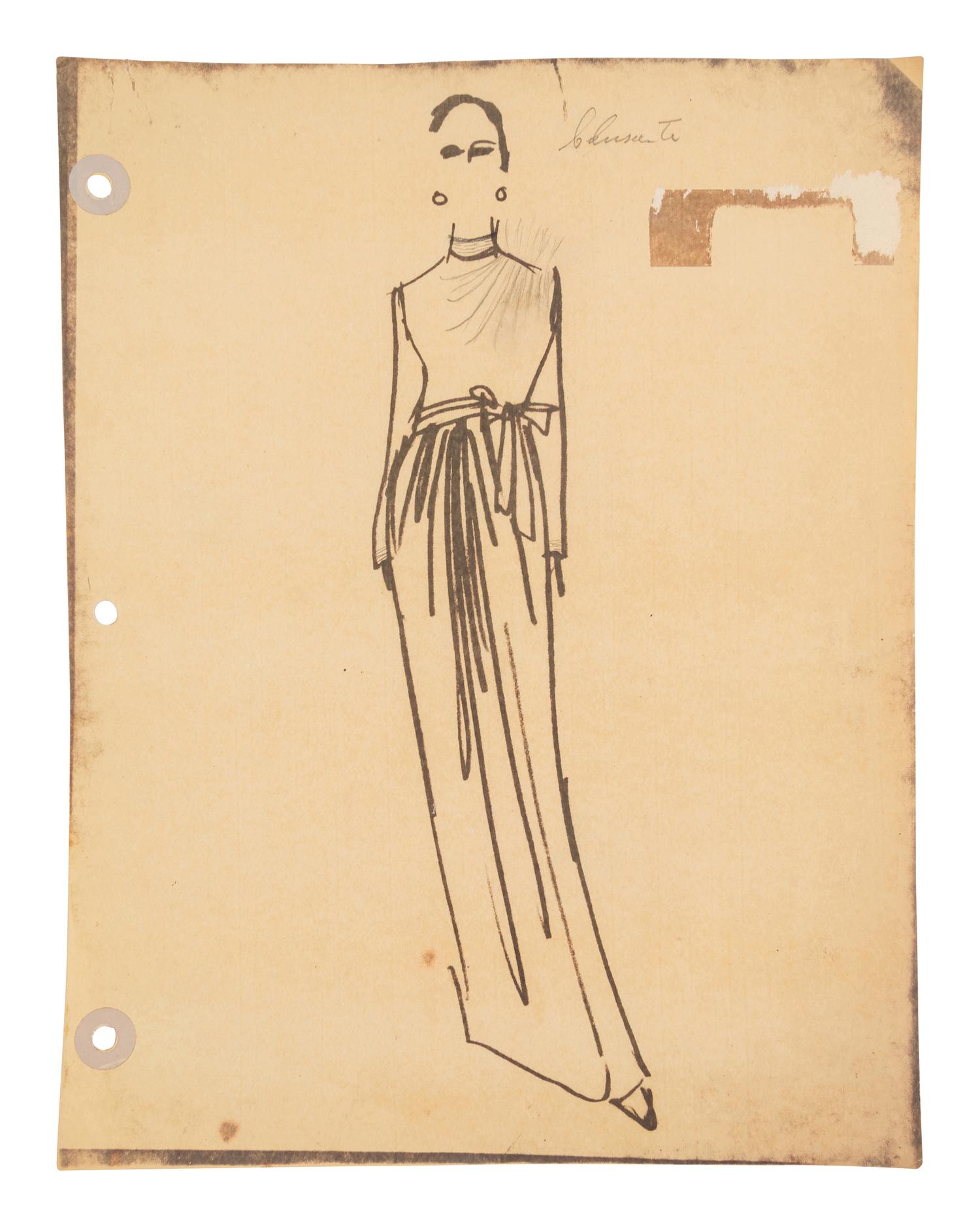 A Large Group of Norell Fashion Sketches