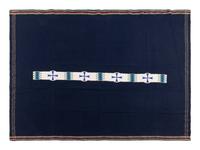 Sioux Beaded Blanket Strip, on Trade Wool Blanket