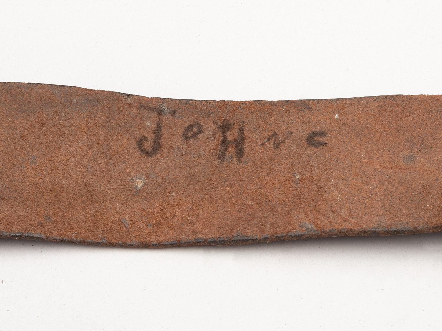 [CIVIL WAR]. Enlisted infantryman's belt equipped with Model 1839 "US" belt plate and cap pouch.