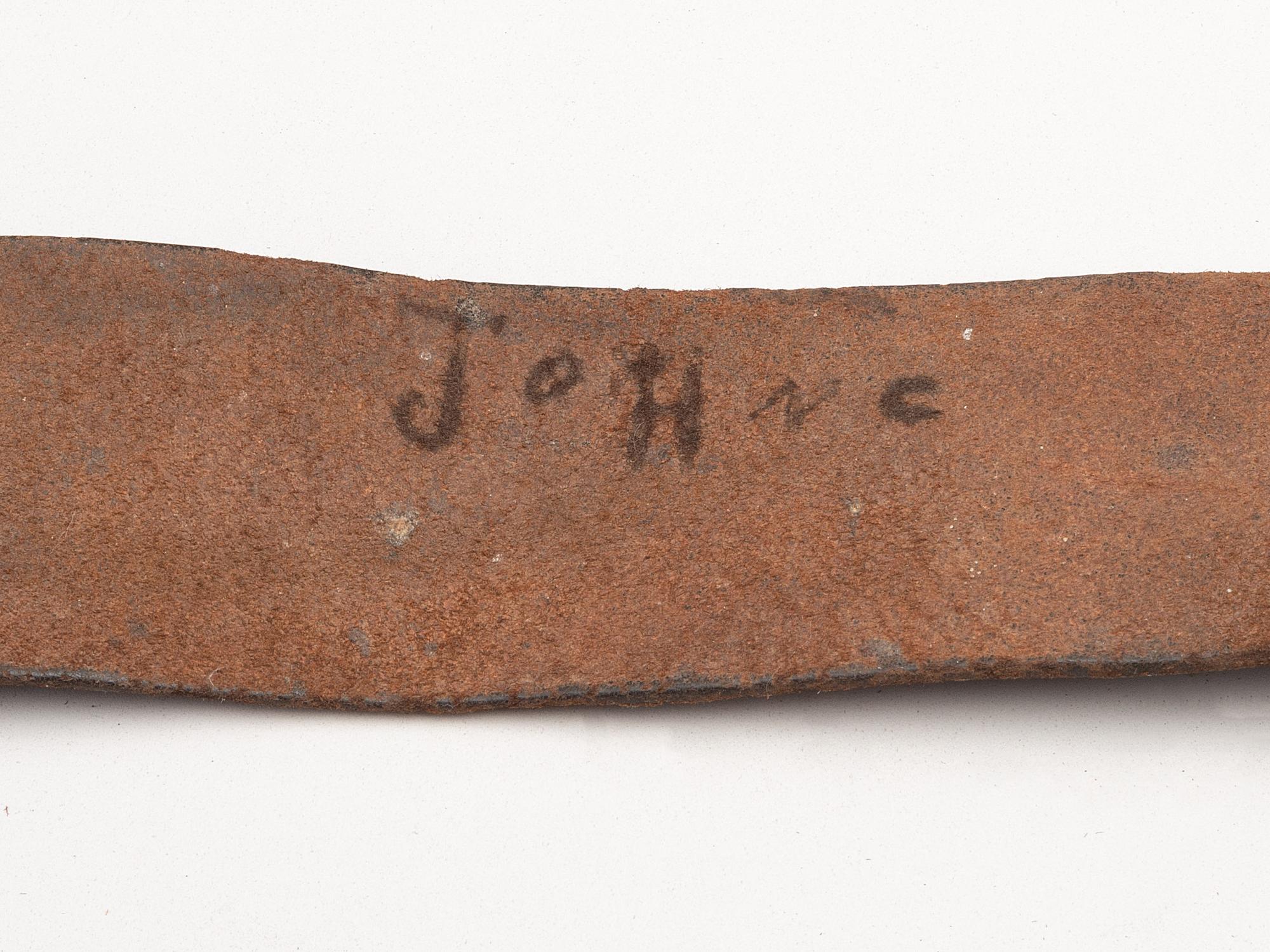 [CIVIL WAR]. Enlisted infantryman's belt equipped with Model 1839 "US" belt plate and cap pouch.