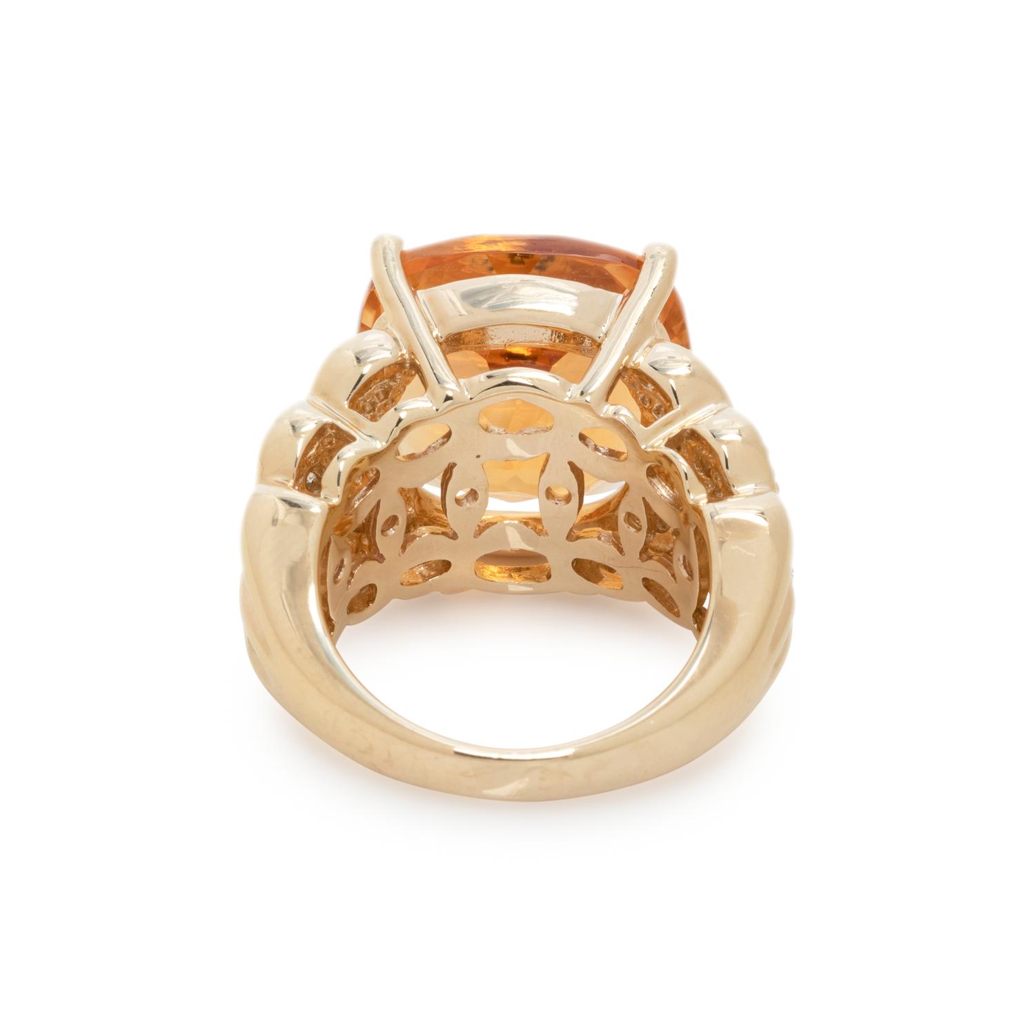 SONIA B., CITRINE AND DIAMOND RING
