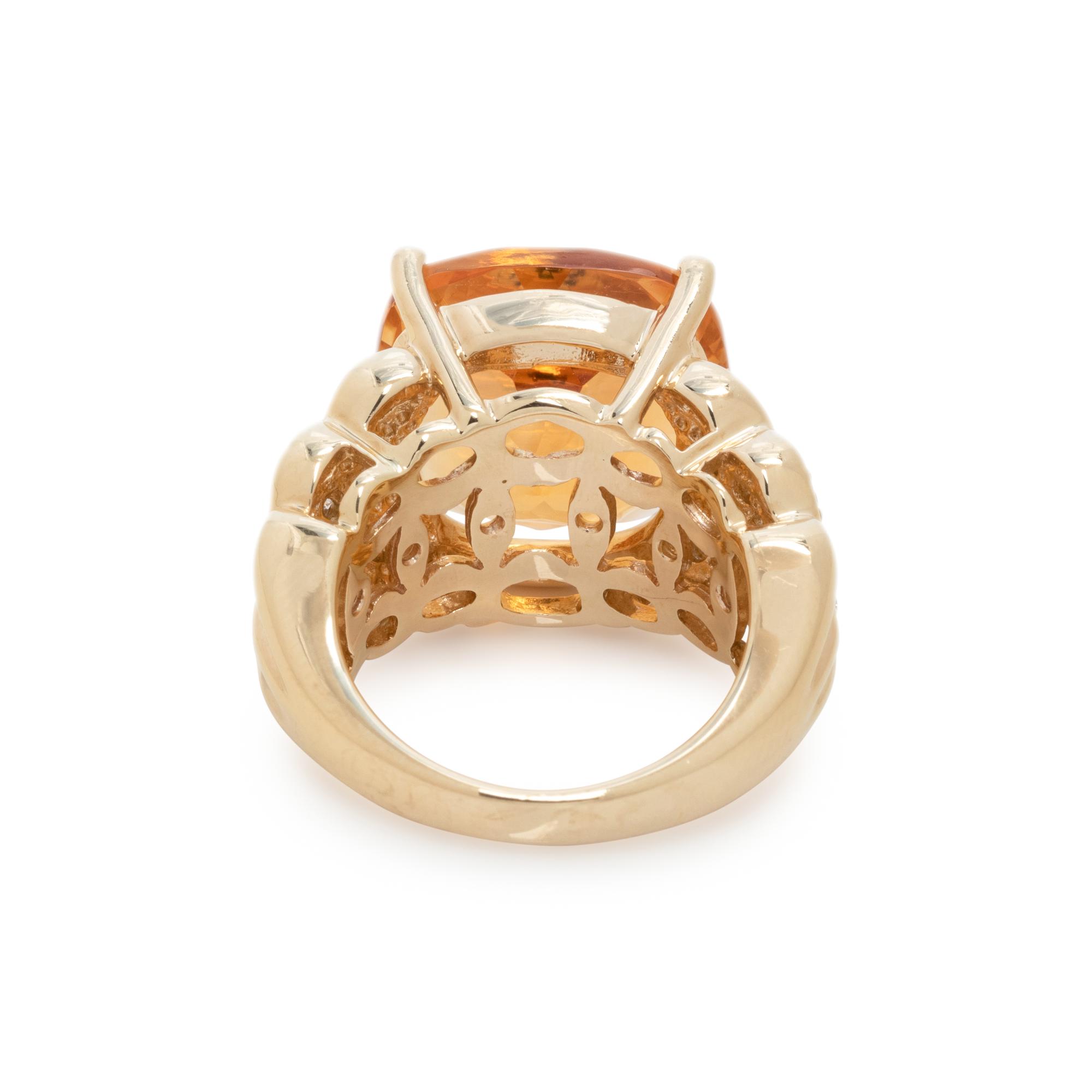 SONIA B., CITRINE AND DIAMOND RING