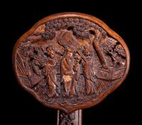 Two Chinese Carved Hardwood Ruyi Scepters