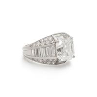 OSCAR HEYMAN, PLATINUM AND DIAMOND RING