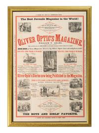 [ADVERTISING]. Oliver Optic's Magazine, the Best Juvenile Magazine in the World. Boston: Lee & Shepard, [ca 1872].