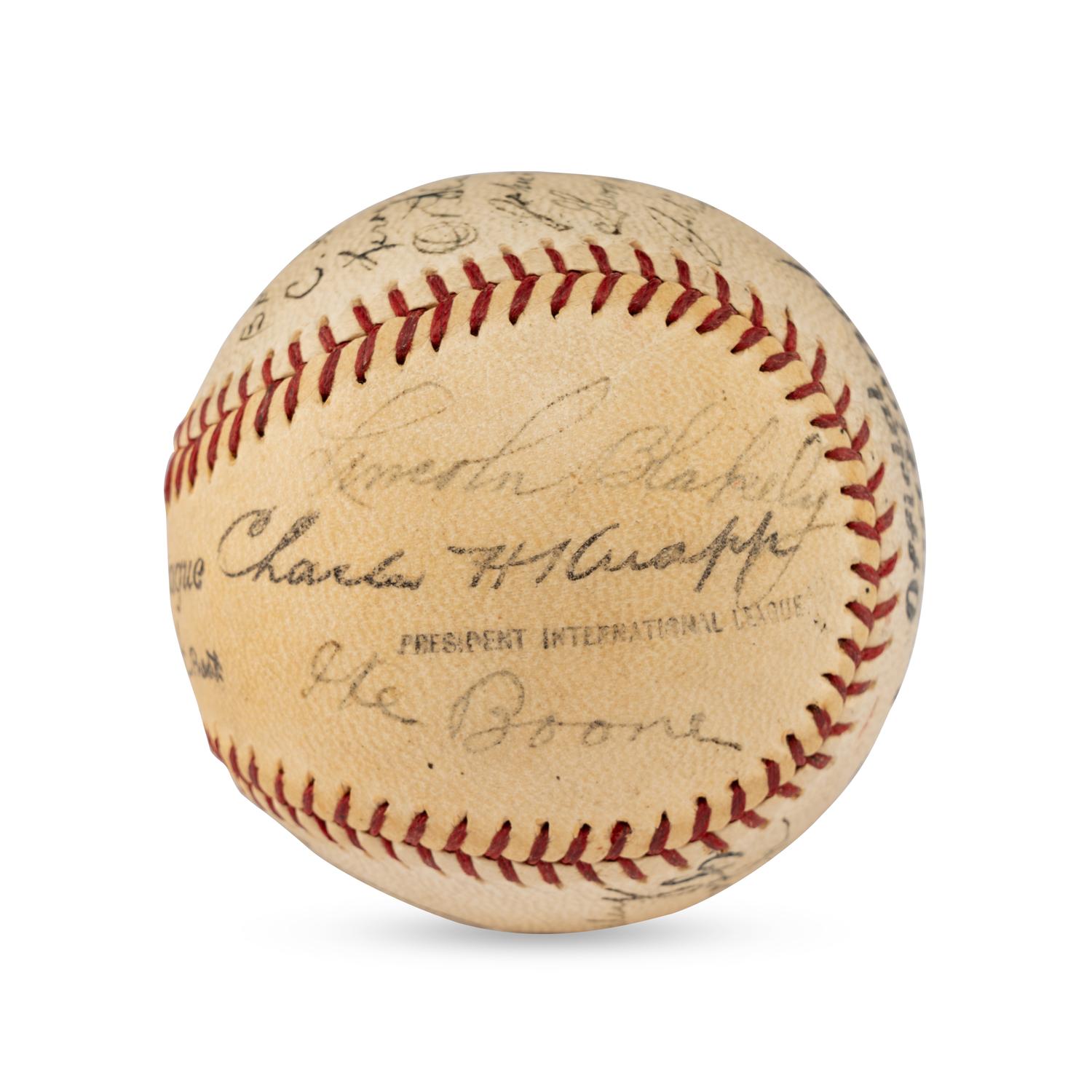 A 1936 Toronto Maple Leafs Team Signed Autograph Baseball