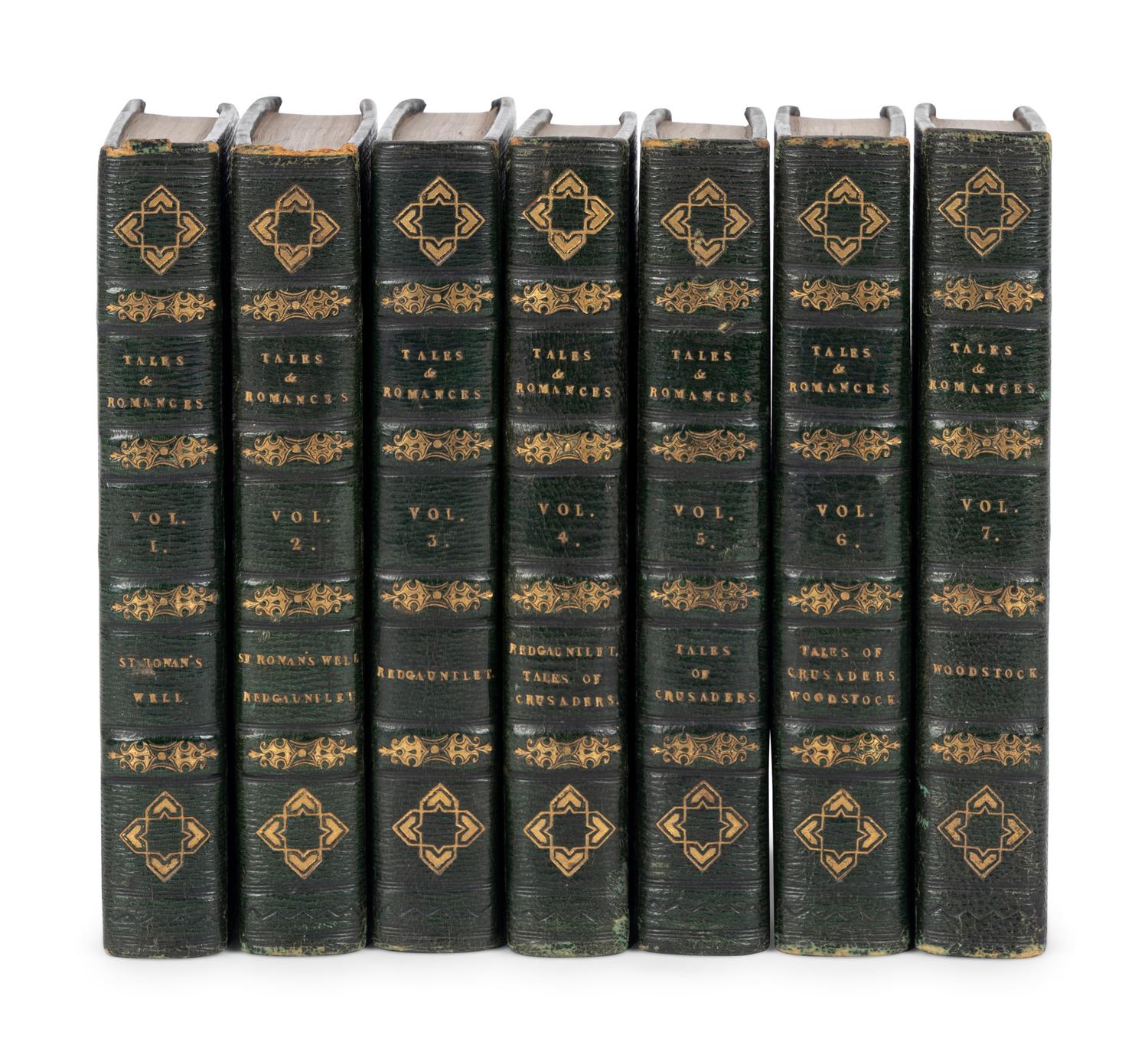 [BINDINGS -- FORE-EDGE PAINTINGS]. SCOTT, Sir Walter (1771-1832). Tales & Romances . London: Whitaker & Co., 1828.