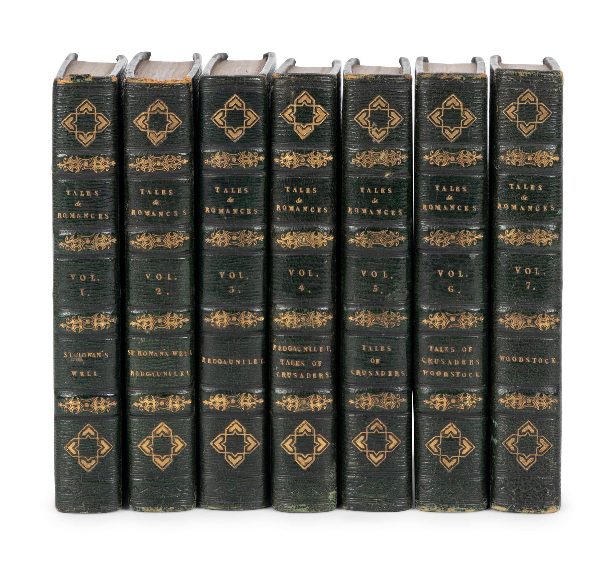 [BINDINGS -- FORE-EDGE PAINTINGS]. SCOTT, Sir Walter (1771-1832). Tales & Romances . London: Whitaker & Co., 1828.