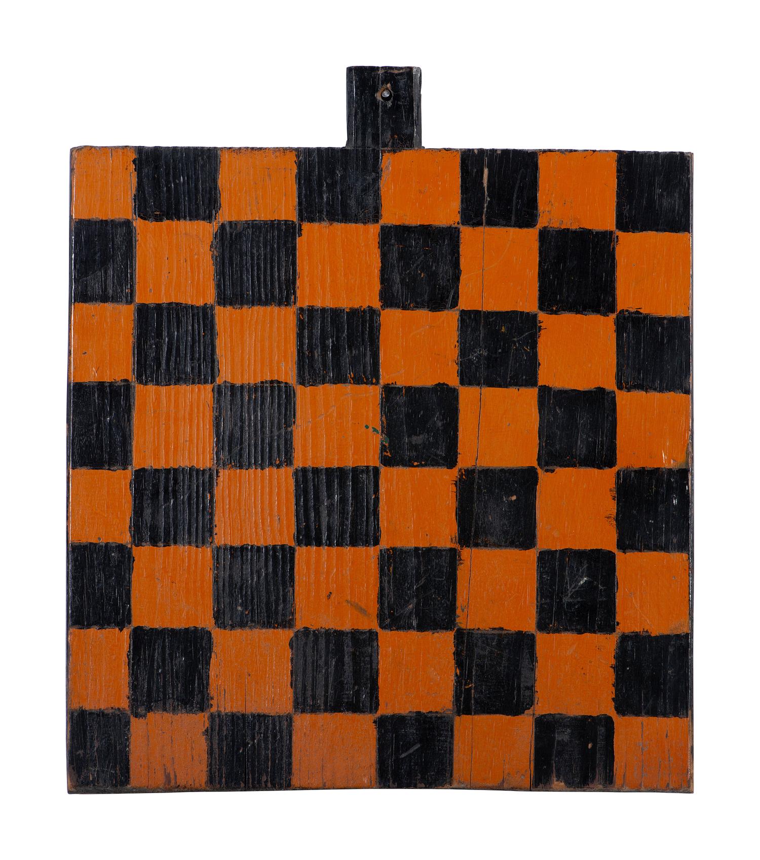 Four Paint Decorated Checkerboards