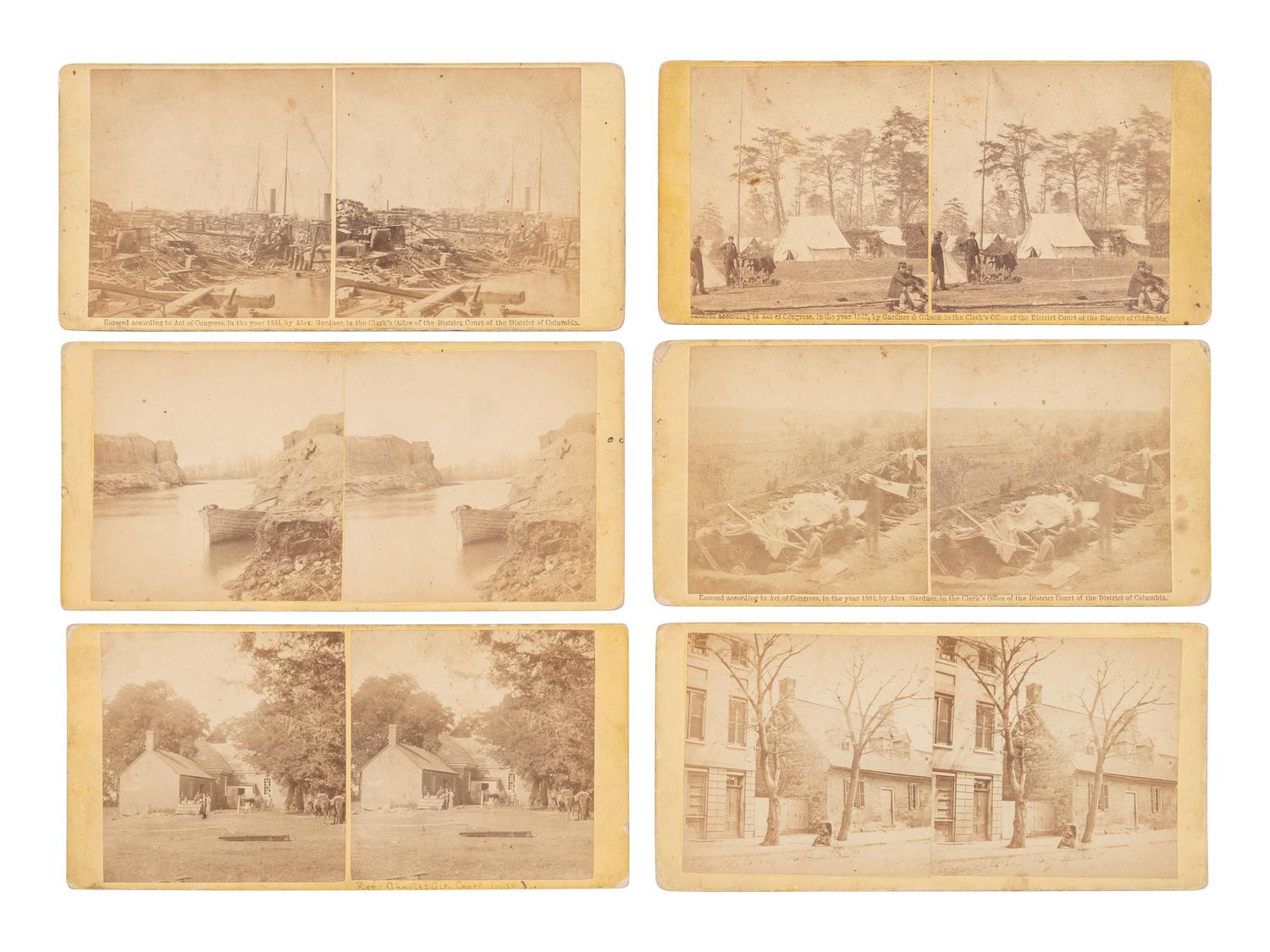 [CIVIL WAR]. 21 assorted Civil War stereoviews published by Alexander GARDNER. 1862-1865.