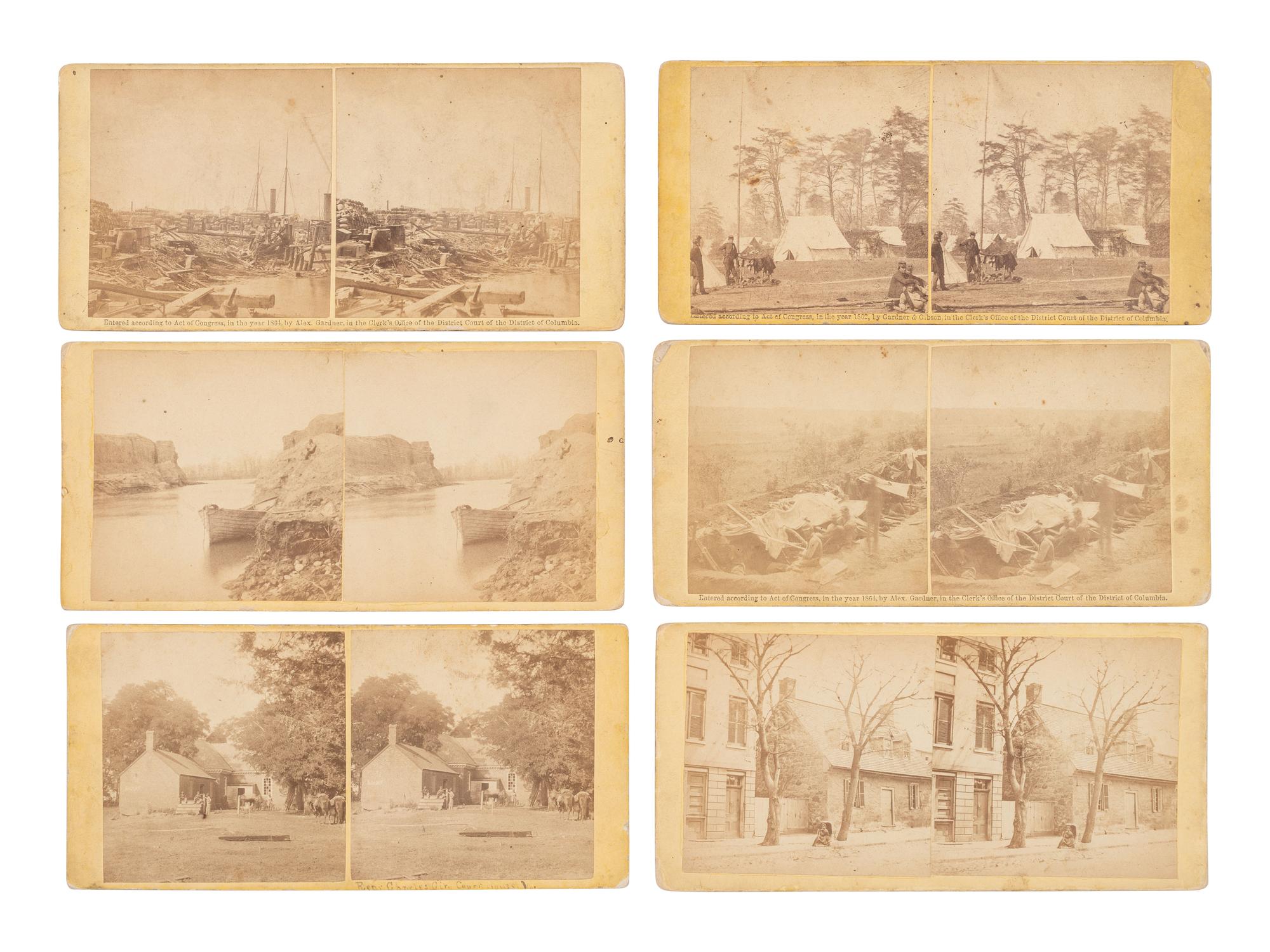 [CIVIL WAR]. 21 assorted Civil War stereoviews published by Alexander GARDNER. 1862-1865.