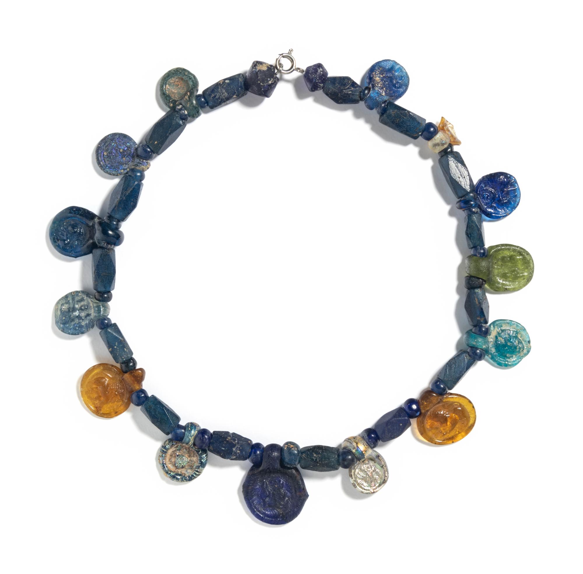 A Roman Glass Medallion Necklace